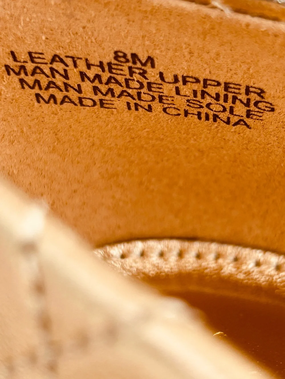 NIB Lilly Pulitzer Patina Gold Metallic Leather Ballet Flats Size 8